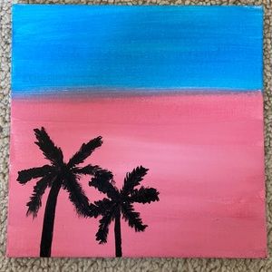 Beach sunset painting